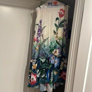 Beautiful strapless Anthropologie floral dress.